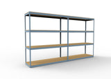 Heavy Duty 108" x 24" x  72" Wide Span Shelving with Particle Board Shelves