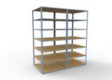 Heavy Duty 60" x 36" x  36" Wide Span Shelving with Particle Board Shelves