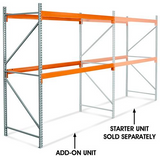 120 Inch Height - 2 Shelf Pallet Rack Add-On Unit