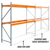 120 Inch Height - 2 Shelf Pallet Rack Add-On Unit