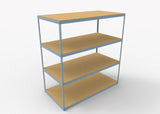 Heavy Duty 108" x 24" x  48" Wide Span Shelving with Particle Board Shelves